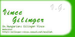 vince gilinger business card
